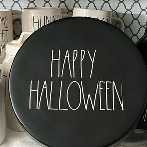 Rae Dunn Black Happy Halloween Cake Stand